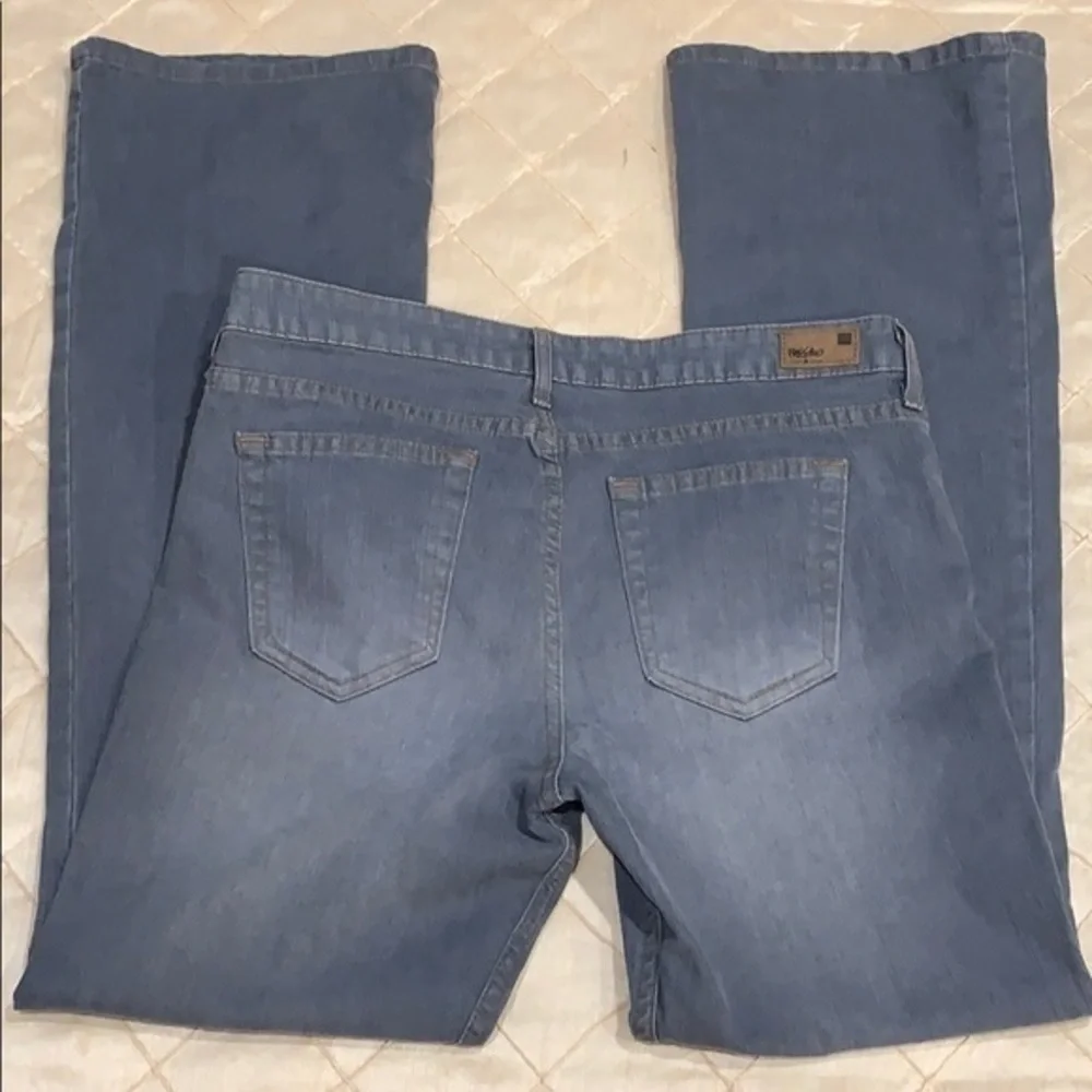 Vintage Sandblasted Grey Flare Jeans - Picture 4 of 6